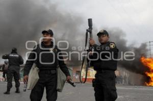 INCENDIAN TRANSPORTE PUBLICO EN FEDERAL ATLIXCO