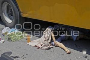 MUERE MUJER ARROLLADA POR TRANSPORTE PÚBLICO