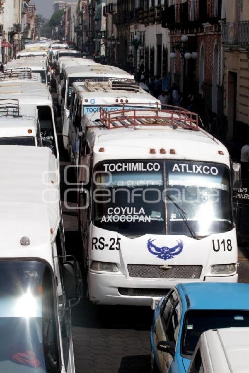 BLOQUEO TRANSPORTISTAS CENTRO HISTÓRICO