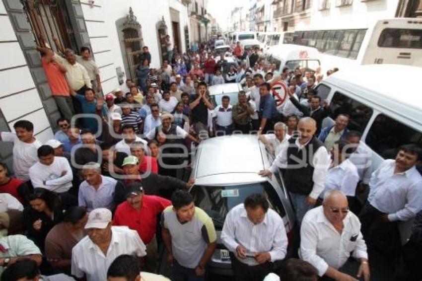 BLOQUEO TRANSPORTISTAS CENTRO HISTÓRICO