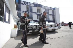 PROTESTAN POLICIAS DE TRANSITO TRANFERIDOS A SEGURIDAD PUBLICA