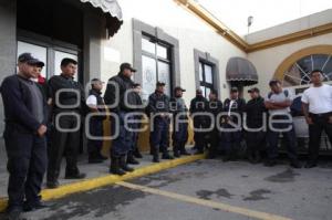 MANIFIESTAN POLICIAS SAN JERONIMO CALERAS