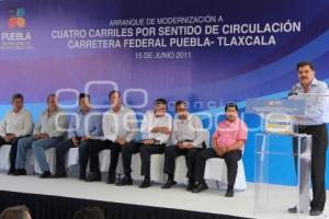 INICIA AMPLIACIÓN CARRETERA PUEBLA TLAXCALA