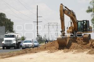 OBRAS EN LA RECTA  A CHOLULA