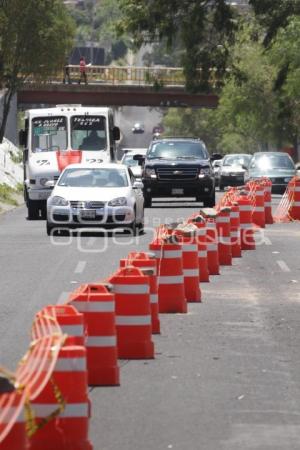 OBRAS EN LA RECTA A CHOLULA