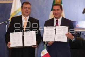 FIRMA DE COLABORACIÓN ENTRE EL DF Y ESTADO DE PUEBLA