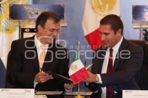 FIRMA DE COLABORACIÓN ENTRE EL DF Y ESTADO DE PUEBLA