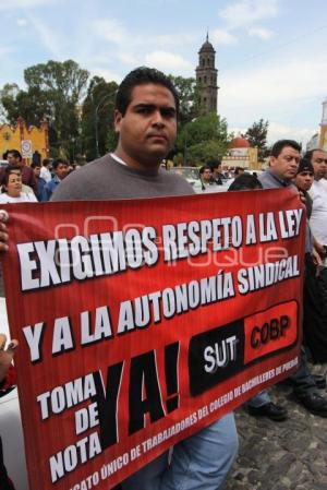 MANIFESTACIÓN SINDICATO COLEGIO DE BACHILLERES