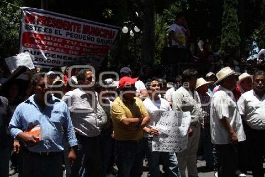 MANIFESTACIÓN COMERCIANTES CENTRAL DE ABASTO