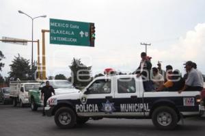 PRESENCIA POLICIACA EN SAN LORENZO CHIAUTZINGO