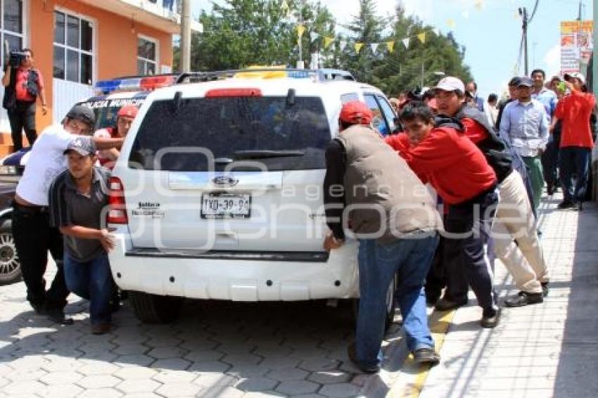 PRESENCIA POLICIACA EN SAN LORENZO CHIAUTZINGO