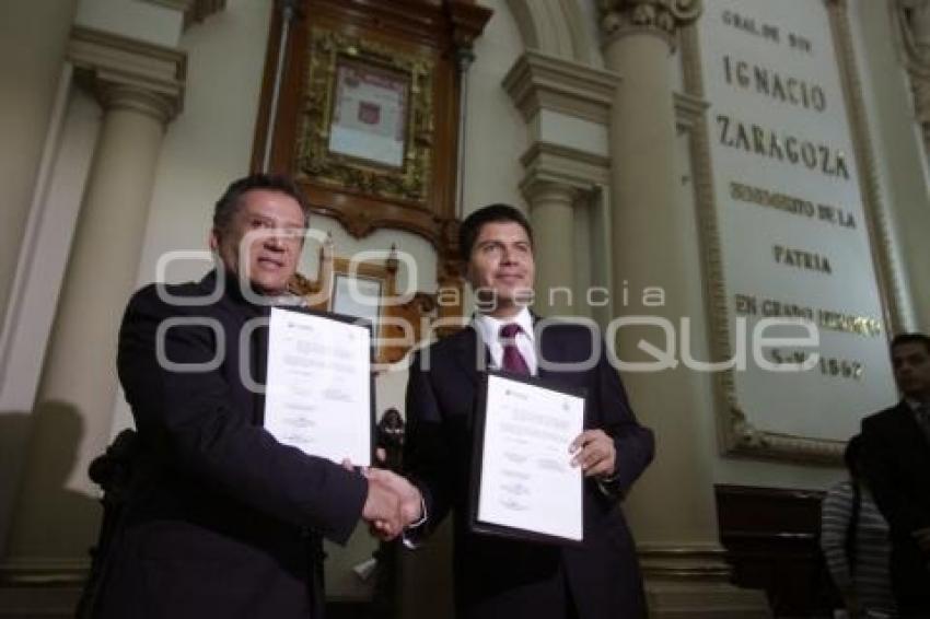 FIRMA DE CONVENIO BUAP -  AYUNTAMIENTO DE PUEBLA