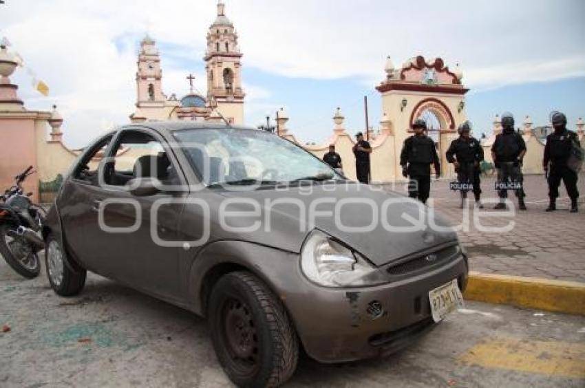 PRESENCIA POLICIACA EN SAN LORENZO CHIAUTZINGO