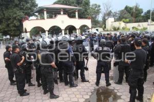 PRESENCIA POLICIACA EN SAN LORENZO CHIAUTZINGO