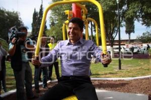 EL PRESIDENTE MUNICIPAL EDUARDO RIVERA INAUGURO GIMNASIO EN EL PARQUE DE LAS NINFAS