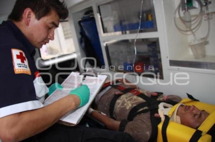 DERRUMBE DE CONSTRUCCION DEJA DOS LESIONADOS