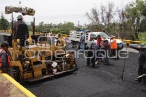 CIERRAN PUENTE RECIÉN INAUGURADO EN RECTA A CHOLULA