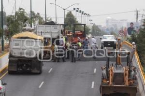 CIERRAN PUENTE RECIÉN INAUGURADO EN RECTA A CHOLULA