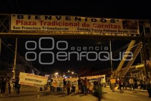 ABREN CIRCULACIÓN MANIFESTANTES TOTIMEHUACÁN