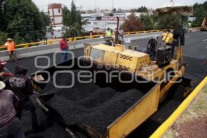 CIERRAN PUENTE RECIÉN INAUGURADO EN RECTA A CHOLULA