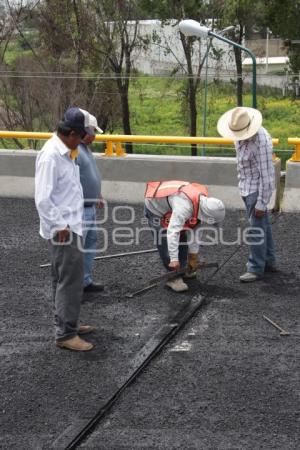 CIERRAN PUENTE RECIÉN INAUGURADO EN RECTA A CHOLULA