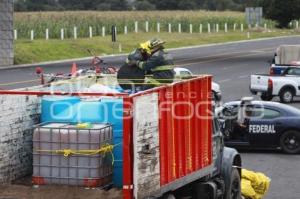 ABANDONAN TRACTOCAMION CON DISEL ROBADO