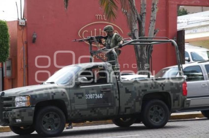 PRESENCIA MILITAR EN LA AVENIDA JUÁREZ