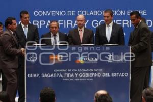 FIRMAN CONVENIO BUAP SAGARPA FIRA Y EL GOBIERNO DEL ESTADO