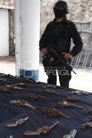 SSPE-DETIENEN A CUATRO SUJETOS CON POSECION DE ARSENAL DE ARMA DE FUEGO.