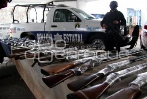 SSPE-DETIENEN A CUATRO SUJETOS CON POSECION DE ARSENAL DE ARMA DE FUEGO.
