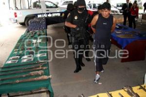 SSPE-DETIENEN A CUATRO SUJETOS CON POSECION DE ARSENAL DE ARMA DE FUEGO.