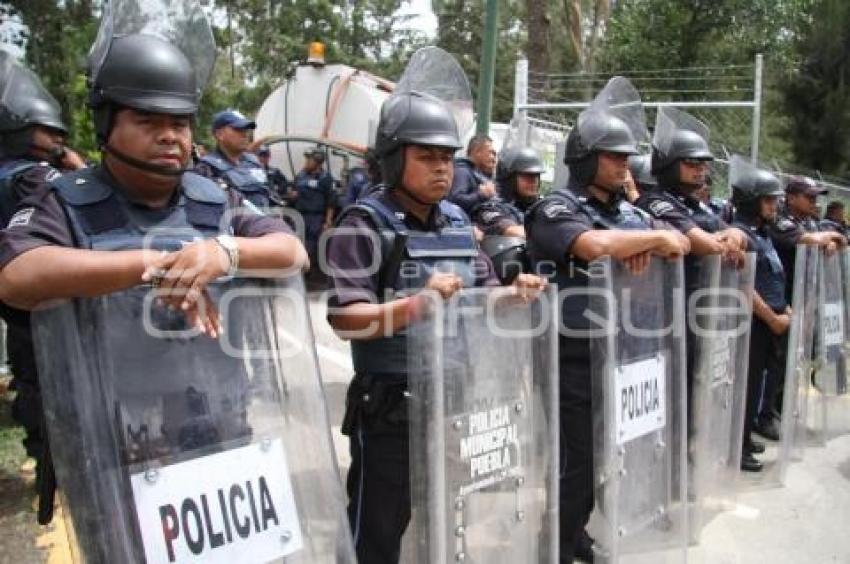 POLICIA MUNICIPAL RESGUARDA EL VIVERO COLON