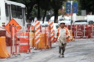 OBRAS EN EL BOULEVARD 5 DE MAYO A LA ALTURA DE LA 4 PONIENTE.