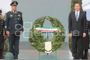 CEREMONIA MAUSOLEO GENERAL IGNACIO ZARAGOZA - RAFAEL MORENO - MES PATRIO