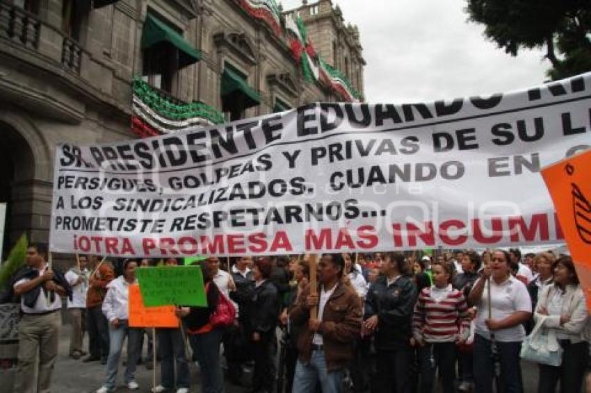 MANIFESTACIÓN DE TRABAJADORES SINDICALIZADOS DEL AYUNTAMIENTO