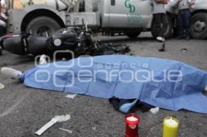 ACCIDENTE . MOTOCICLISTA MUERTO