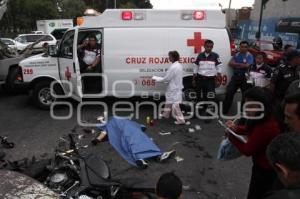 ACCIDENTE . MOTOCICLISTA MUERTO