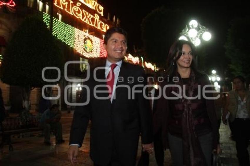 EDUARDO RIVERA RECORRE EL CENTRO DE NOCHE