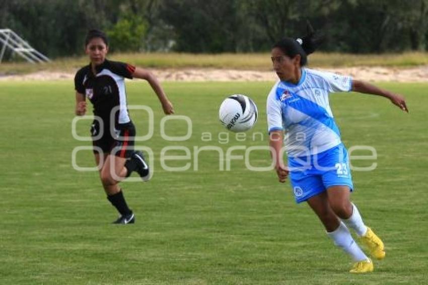 FUTBOL FEMENIL . PUEBLA FC VS SOLAS