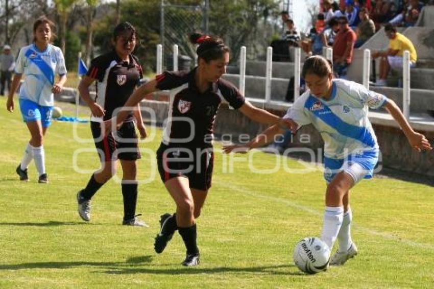 FUTBOL FEMENIL . PUEBLA FC VS SOLAS