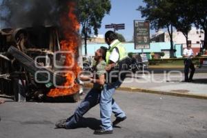 SIMULACRO - VOLCADURA DE TRANSPORTE PUBLICO EN ANALCO