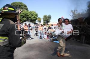 SIMULACRO - VOLCADURA DE TRANSPORTE PUBLICO EN ANALCO