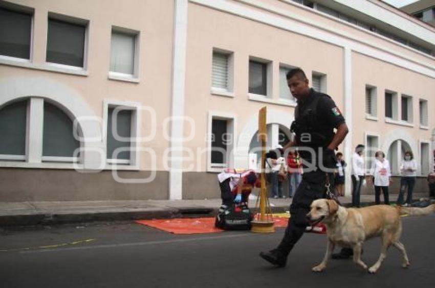 SIMULACRO DE AMENAZA DE BOMBA EN OFICINAS DEL IMSS