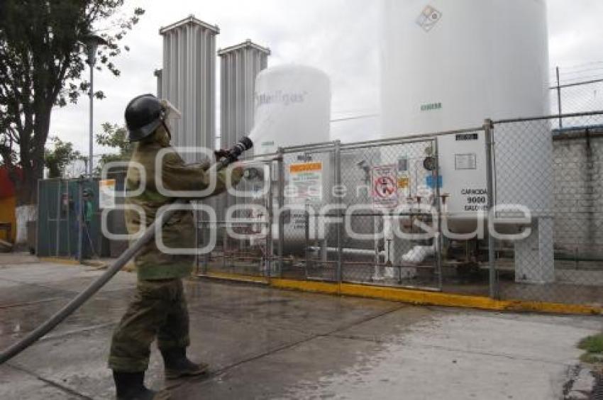 SIMULACRO DE EXPLOSIÓN E INCENDIO IMSS