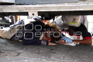 ATROPELLAN A MUJER EN LA 7 NORTE Y 12 PONIENTE