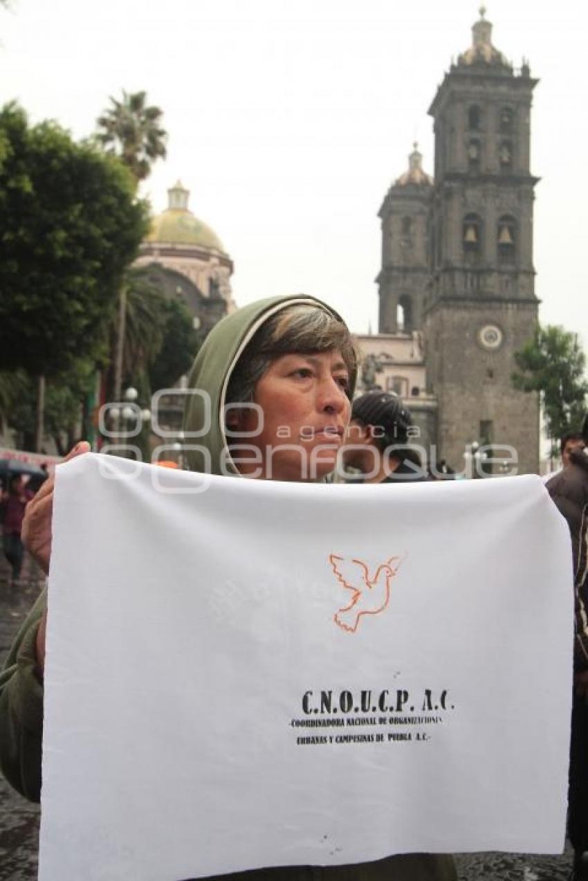 MANIFESTACION COORDINACION NACIONAL DE ORGANIZACIONES URBANAS Y CAMPESINAS