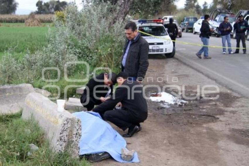 MUERE HOMBRE EJECUTADO EN LA MEXICO-PUEBLA