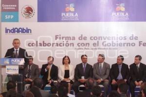 FIRMAN CONVENIO INDAABIN Y PUEBLA .