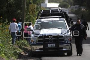 ENCUENTRAN CUERPO EMBOLSADO EN EL FONDO DE UNA BARRANCA