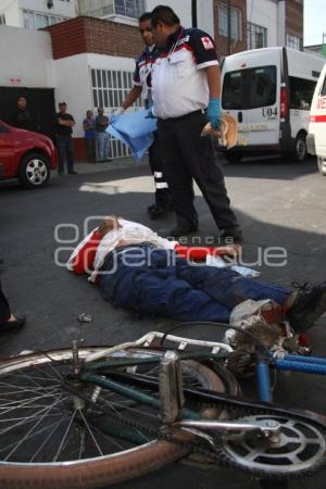 MUERE CICLISTA ATROPELLADO POR TRANSPORTE PUBLICO